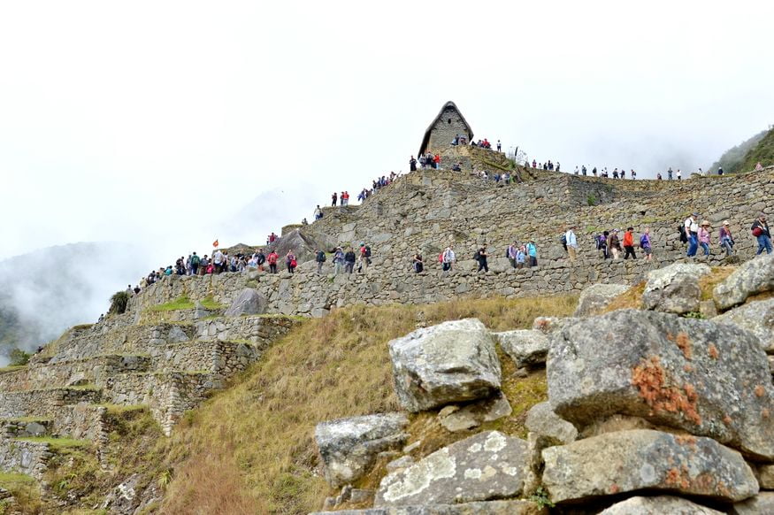 Вид на террасы Мачу-Пикчу со стороны каменоломни