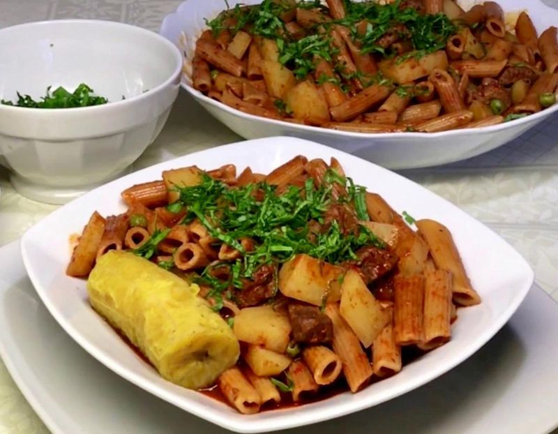 Салат с макаронами