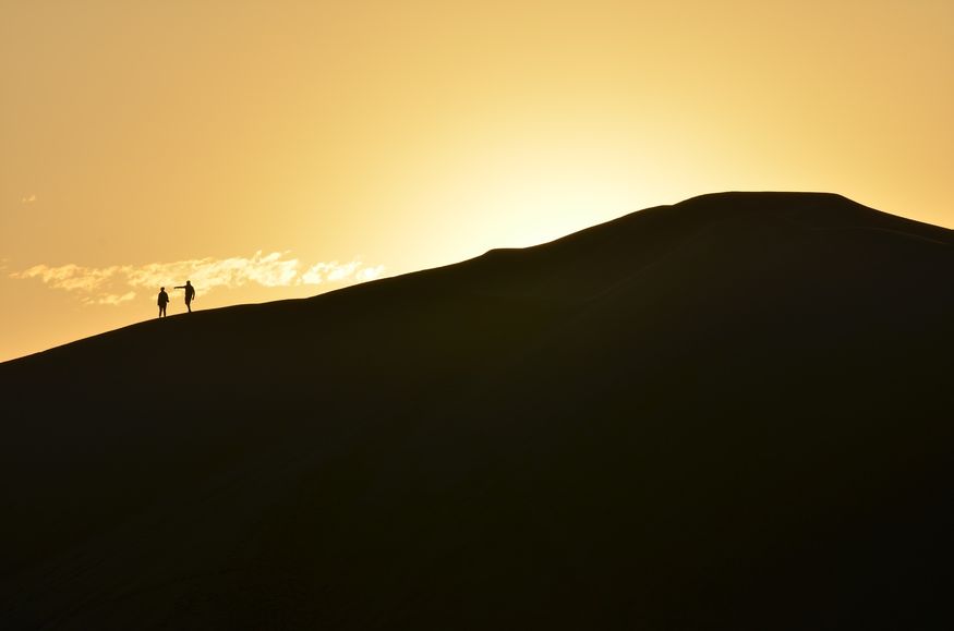 Пустыня Уакачина на закате Перу