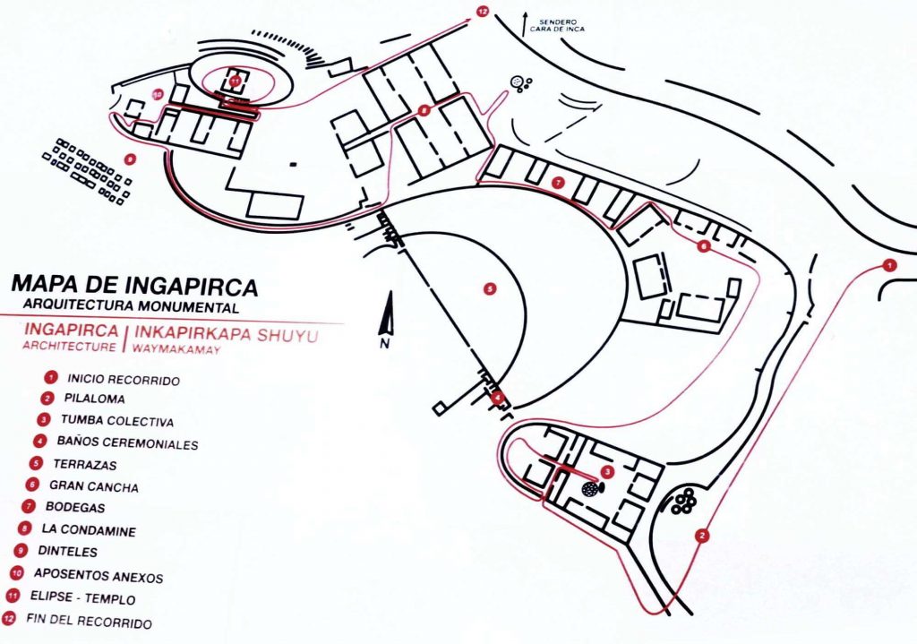 Схема руин Ингапирка