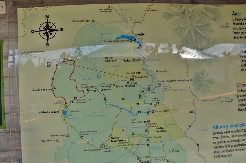 Карта парка Арви Медельин
