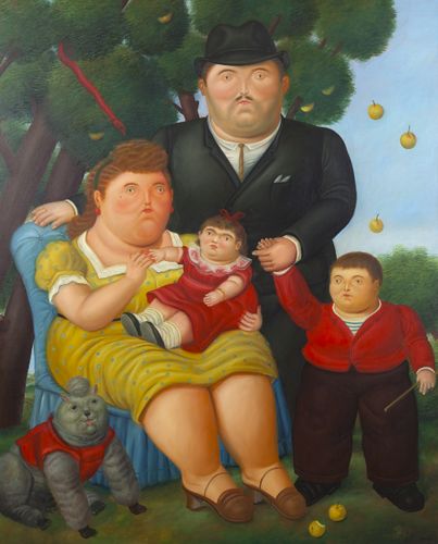Картина семья Фернандо Ботеро