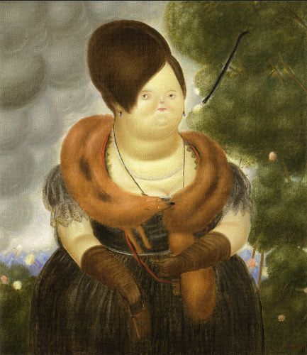 Женщина с лисьим воротником