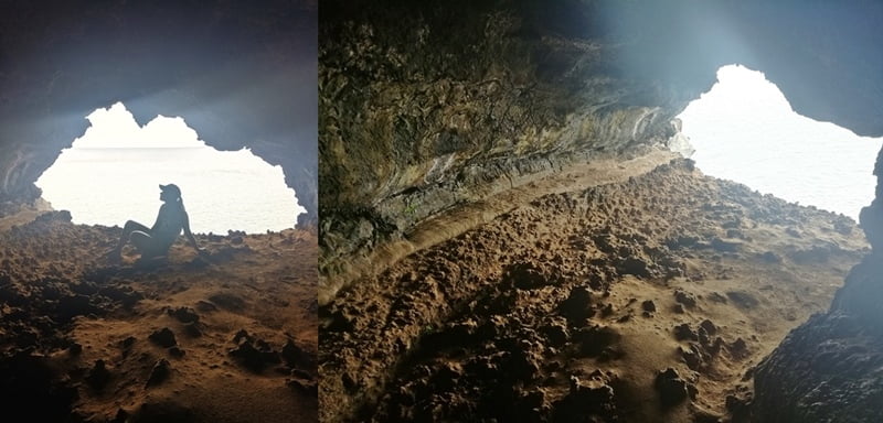 пещера нависшая над океаном