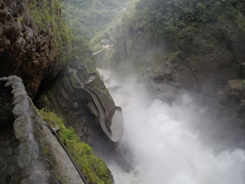Водопад в Эквадорском городе Баньос