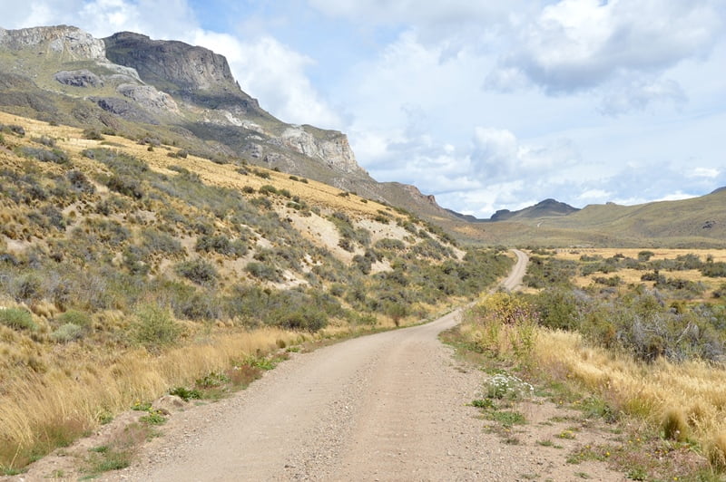 дорога в парке Патагония в Чили