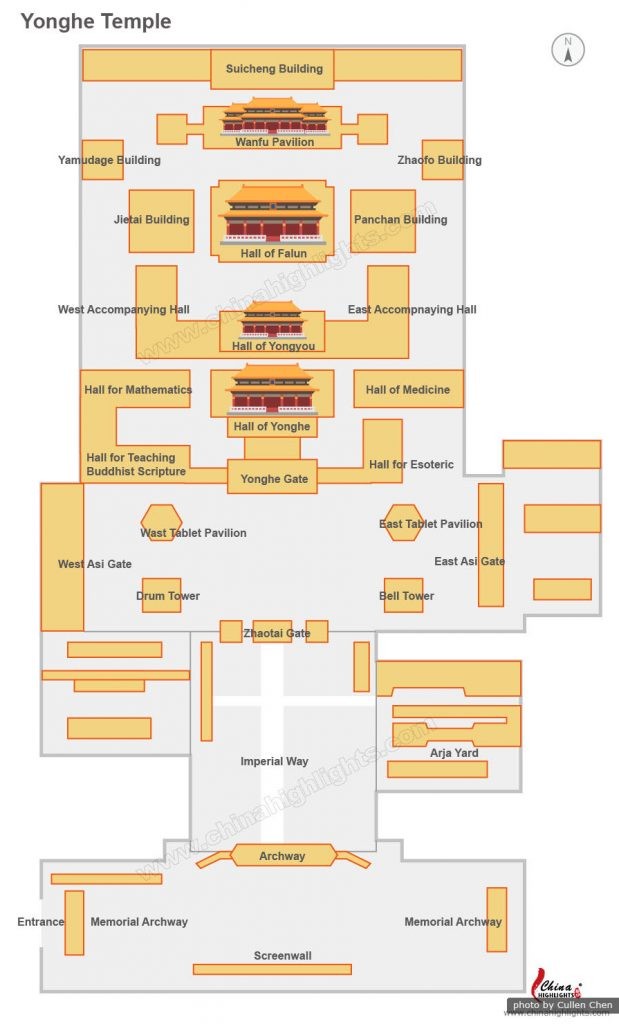 схема храмового комплекса Юнхэгун