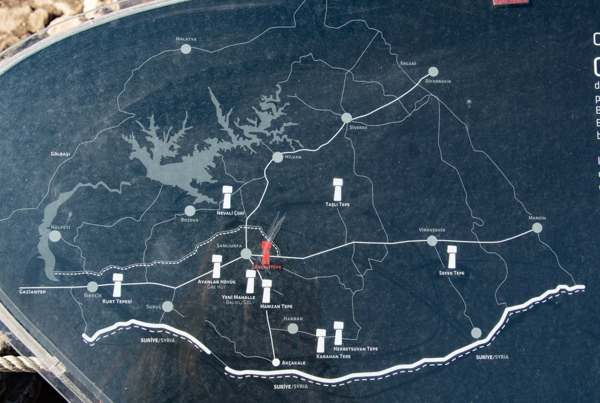 Карта стоянок неолита в турецком Курдистане