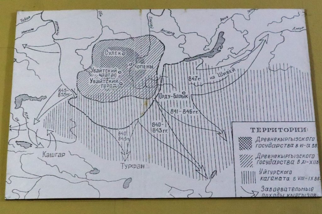 Древнекыргызское государство — карта
