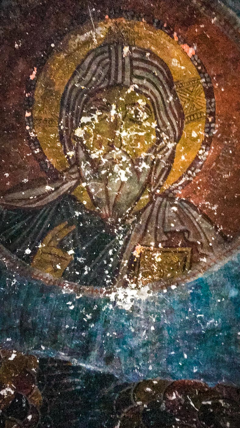 Фреска византийского времени с изображением Христа