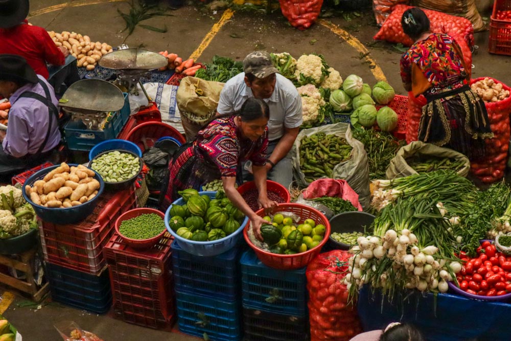 Овощи на рынке Чичикастенанго