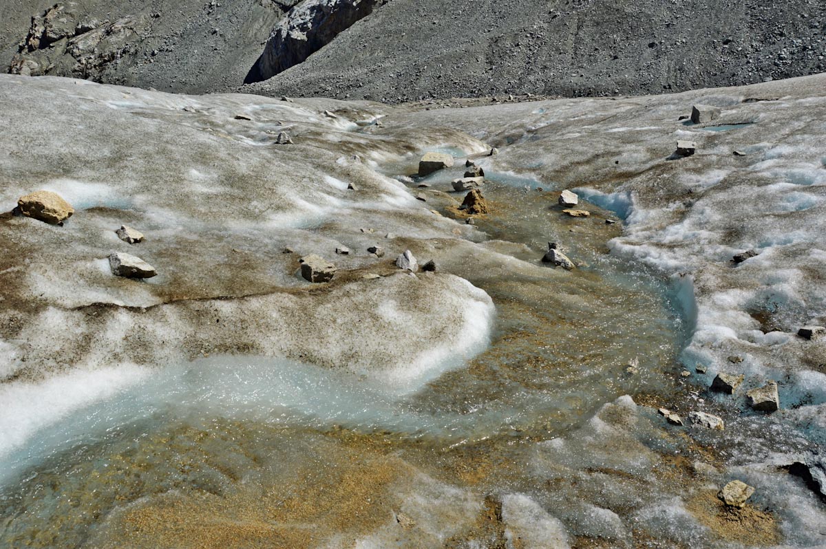 Ручей на леднике Каюкео / Calluqueo glacier melting