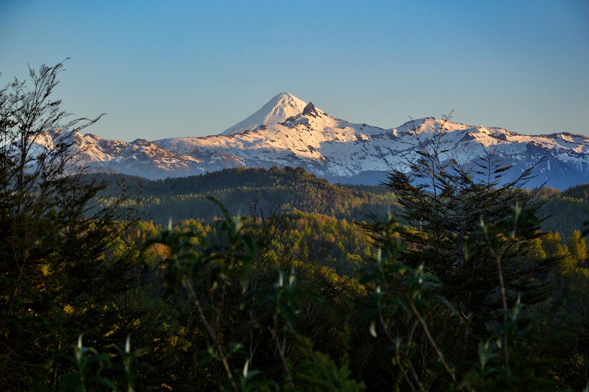 Sunrise at Villarrica volcano