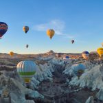 Hot air balloon ride in Cappadocia in winter