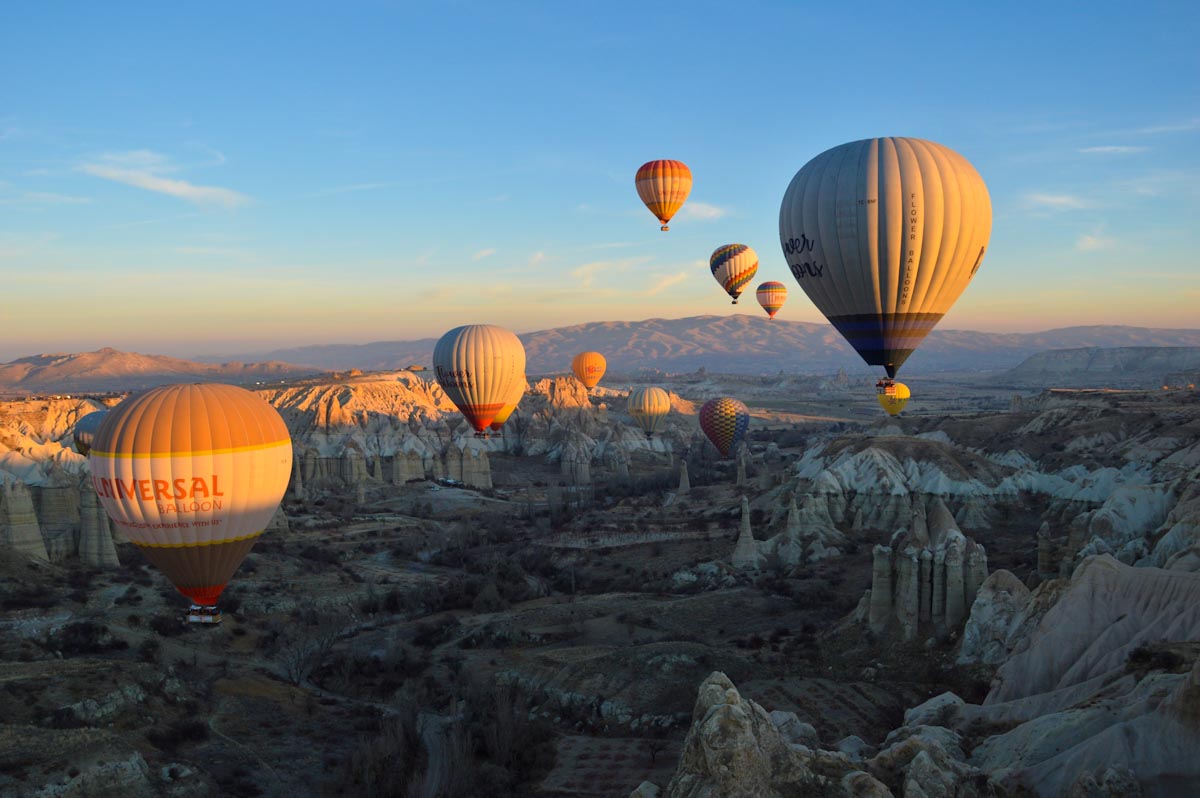 Hot air balloon ride in Cappadocia
