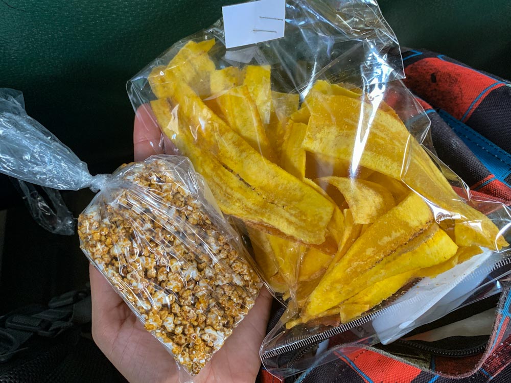 Snacks in Nicaragua - banana chips