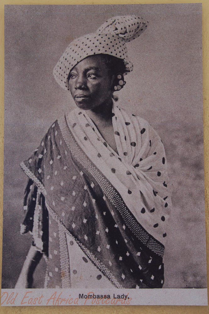 Темнокожая леди из города Момбаса — старинная фотография из музея
