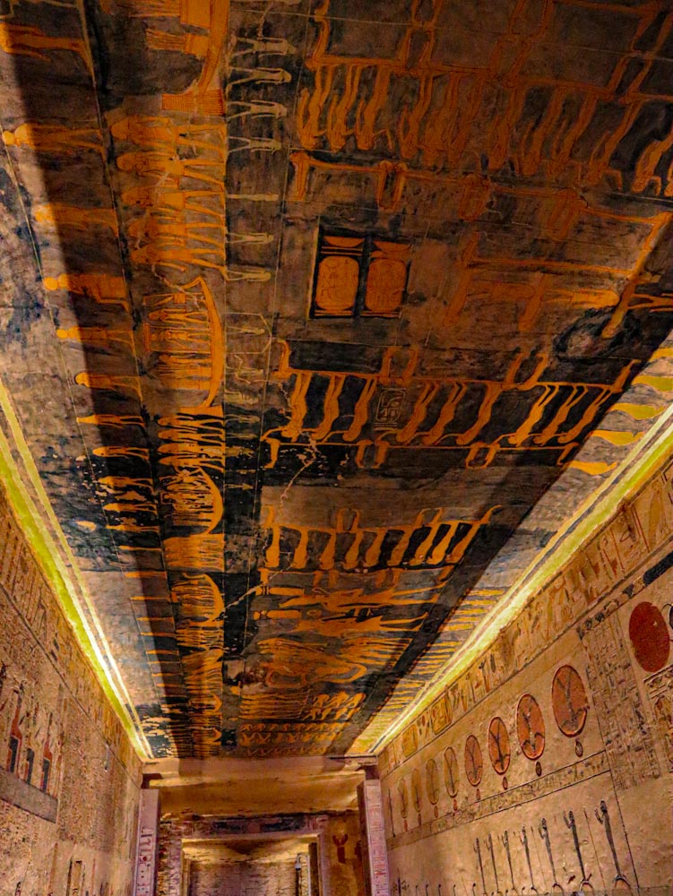 Фрески на своде гробницы Рамсеса Девятого