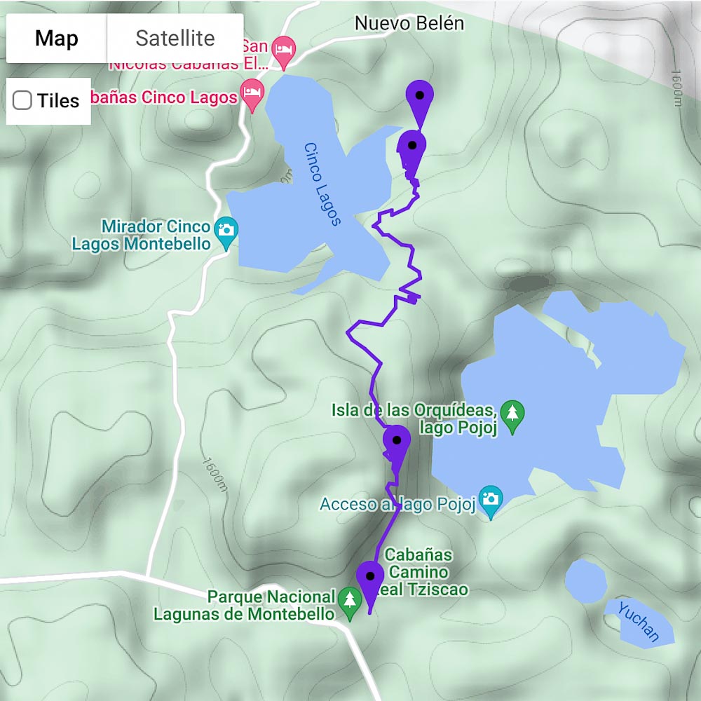 Пеший маршрут к озерам Монтебелло