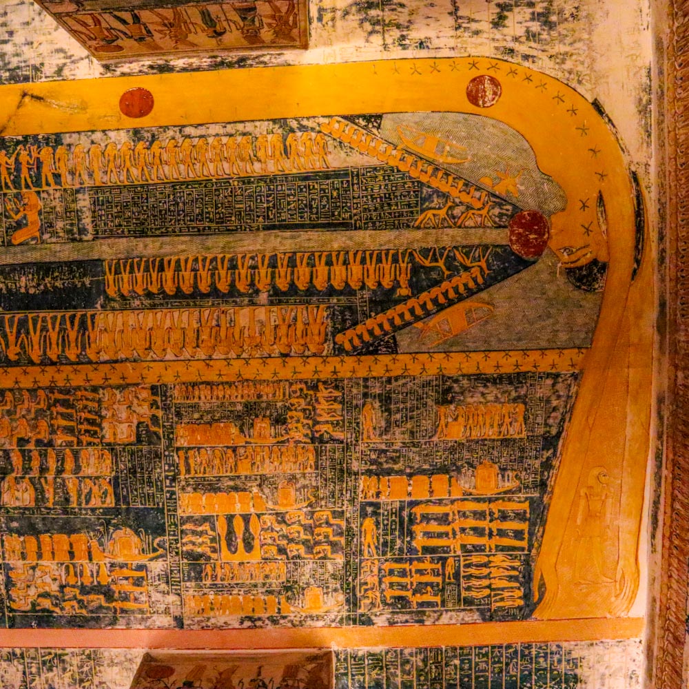 Роспись потолка в могиле царя египта