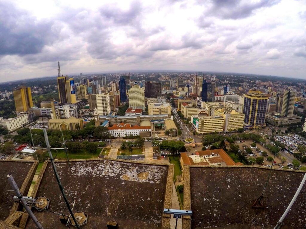 Вид на город Найроби сверху