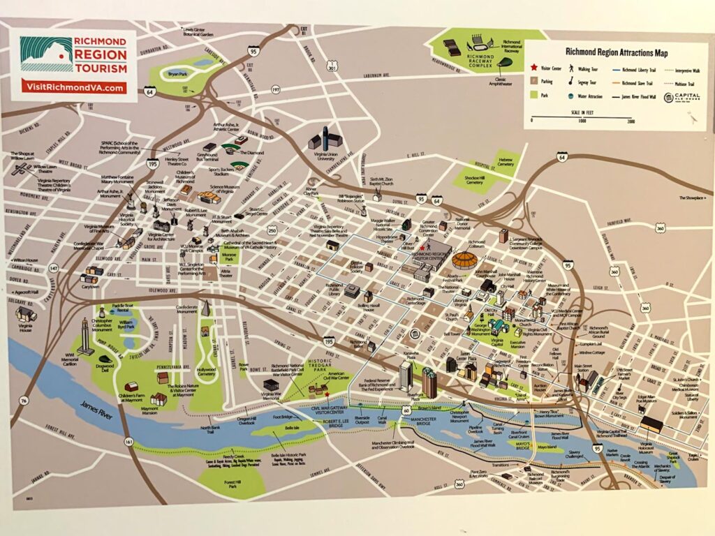 Карта города Ричмонд в США