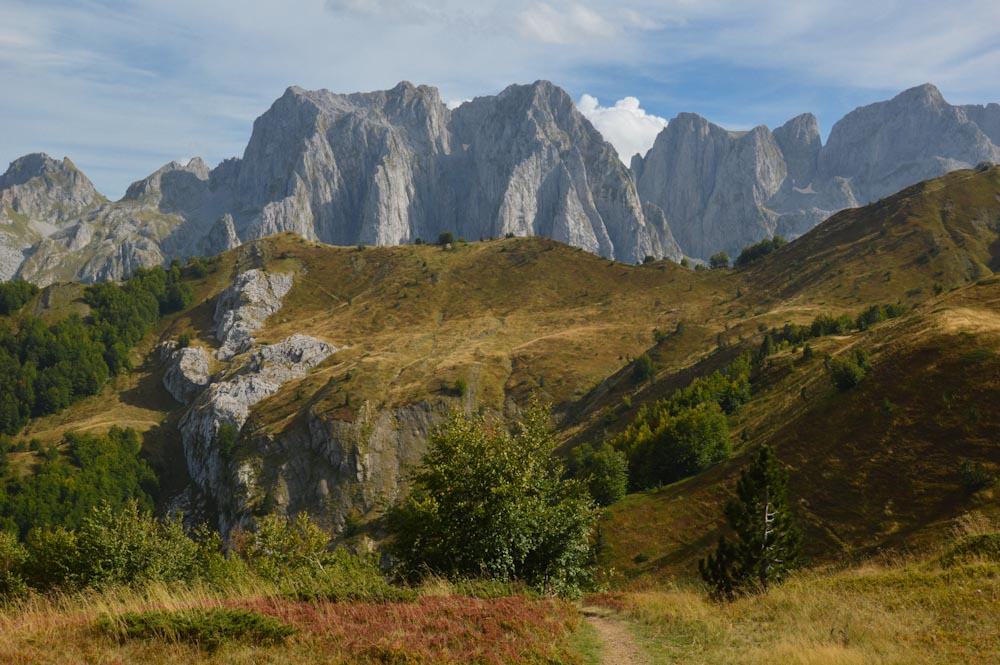 Динарские альпы в Черногории на границе с Албанией