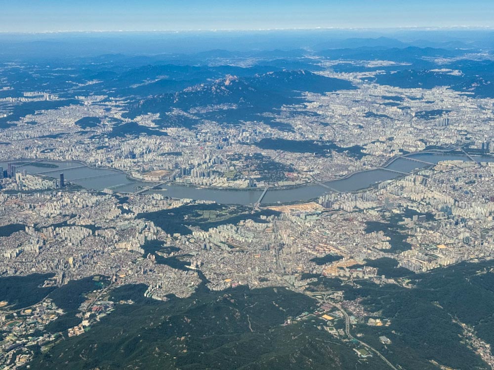 Вид на Сеул с высоты